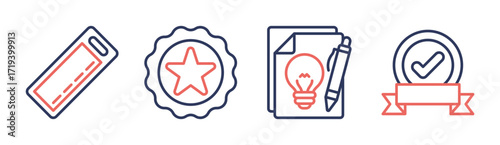 Branding icon set multiple concept collection