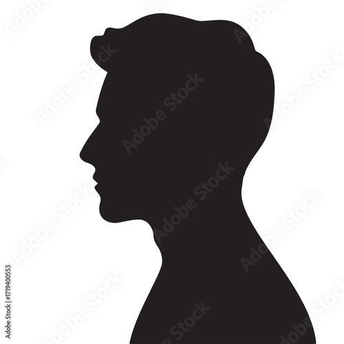 Vector illustration of silhouette of man