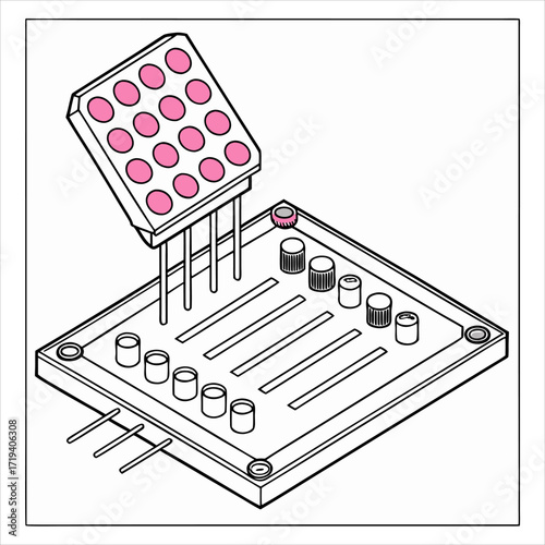 View of computer chip
