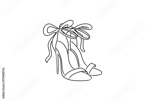 High heel stilettos outline