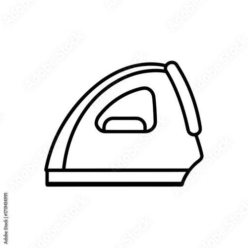 Outline of a clothes iron on transparent background