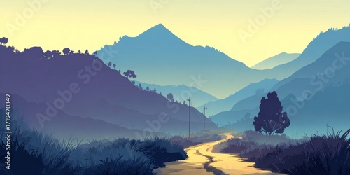 sunrise in the mountains