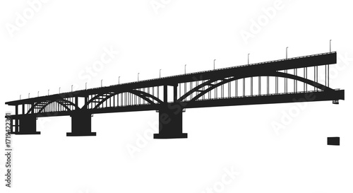 Arch Bridge Design Structural Engineering Illustration