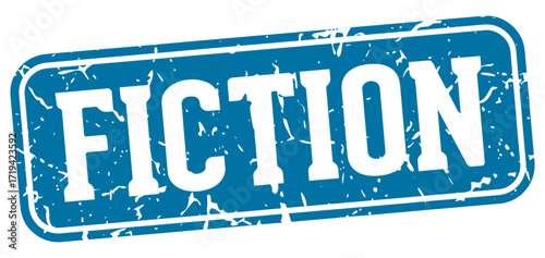 fiction rectangular sign. fiction stamp