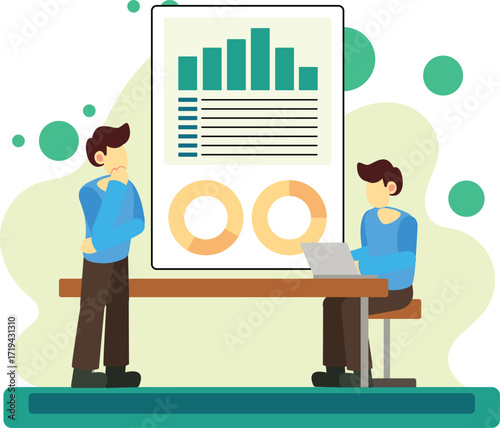 Business team planning illustration