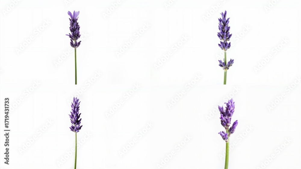 Obraz premium Three purple flowers on a white background expression design backgrounds figure depth composition elements cartoonish layers motion style frame colorful emotion movement gesture scene