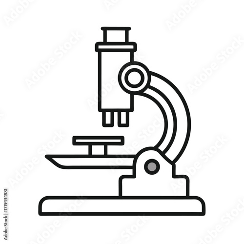 Microscope Line Icon