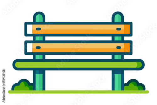 wooden bench in the park