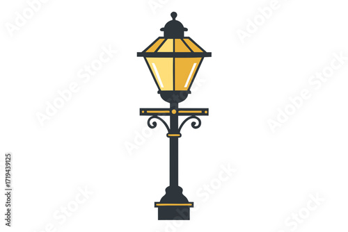 street lamp isolated on white