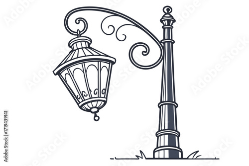 vector illustration of a lamp