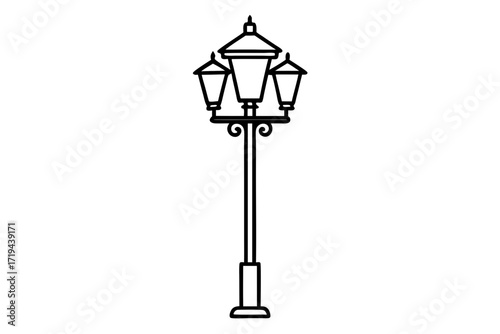 street lamp vector
