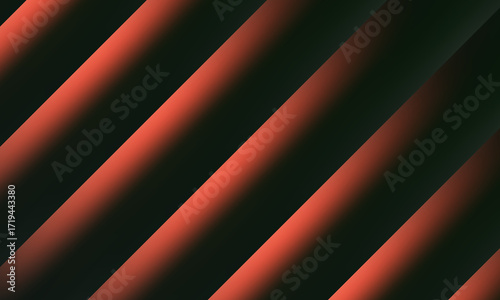 Abstract diagonal stripes of fiery orange and deep shadow create a dynamic and modern geometric pattern with a sense of depth and movement