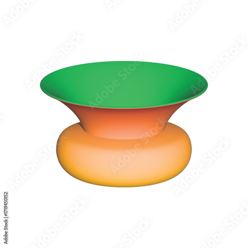 Sacred Chalice – 3D Toroid-Paraboloid Geometry with Gradient Surface and Spiritual Elevation