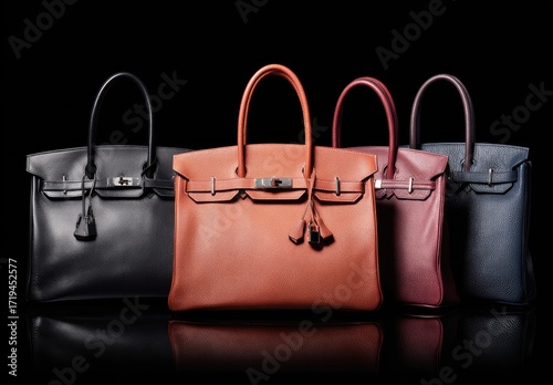 Luxury Handbags Collection Display.