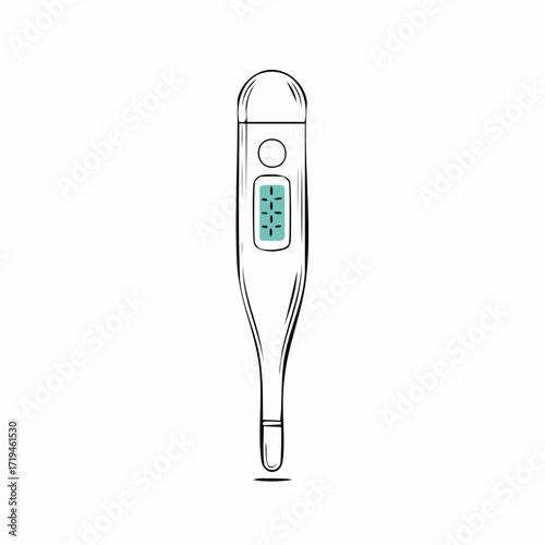 Digital Medical Thermometer for Temperature Measurement.