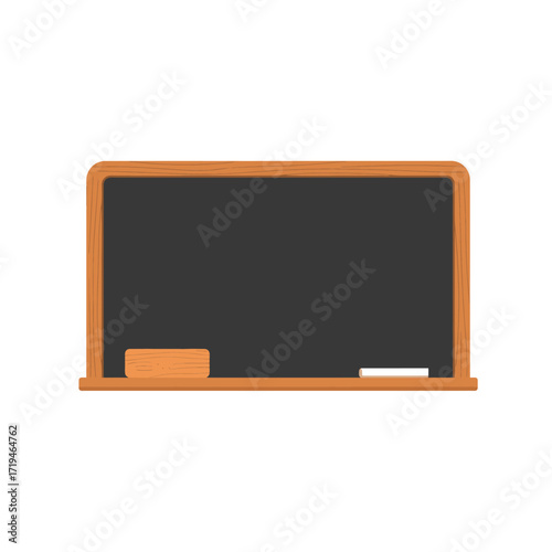 Blank Slate: A vector-style illustration of a clean, unused blackboard, offering a space for endless possibilities in education, presentation, and creativity.