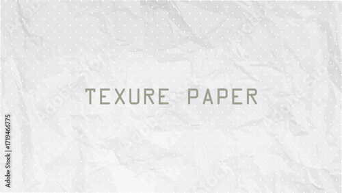 Crumpled Paper Texture Vector – Wrinkled, Distressed and Vintage Background, Black and White or Gray Sheet with Grunge Surface, Aged, Handmade and Recycled Paper for Templates, Backdrops and Design
