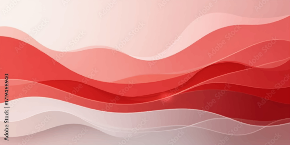 Fototapeta premium Abstract red and blue wavy lines create a flowing vector pattern on a vibrant backdrop, perfect for a modern business design