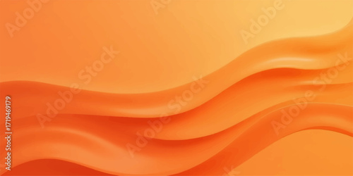 Golden and orange waves with a soft, flowing silk texture and a gentle curve create a beautiful abstract illustration
