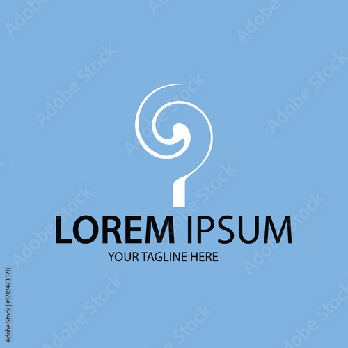 Logo design combination of letters g and p gradation