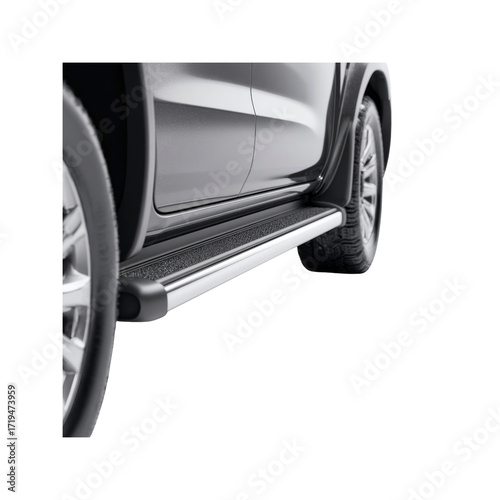 Stylish Running Board for Pickup Truck - Close-up Studio Shot