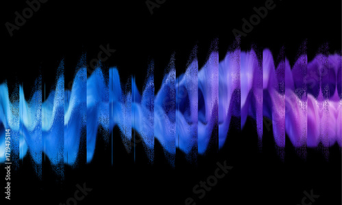 A blue and pink abstract waves background, with a glass effect added.