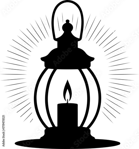 candle Tire silhouette vector illustration