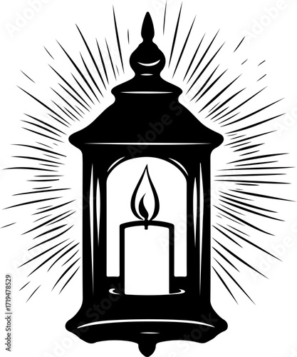 candle Tire silhouette vector illustration