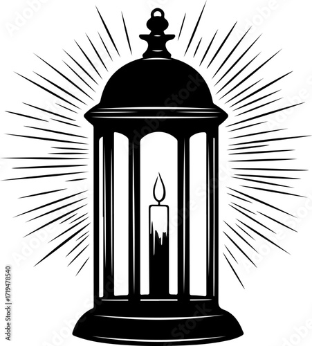 candle Tire silhouette vector illustration