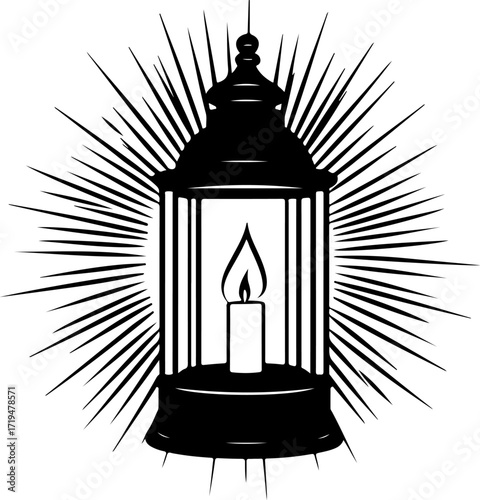 candle Tire silhouette vector illustration