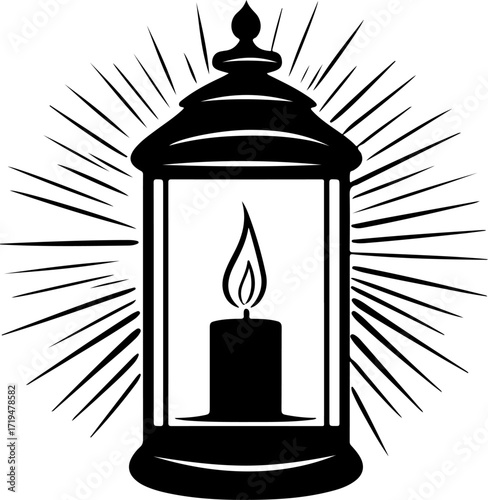 candle Tire silhouette vector illustration