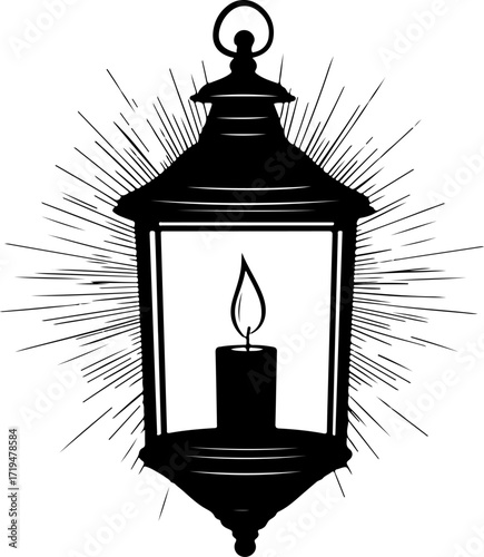 candle Tire silhouette vector illustration