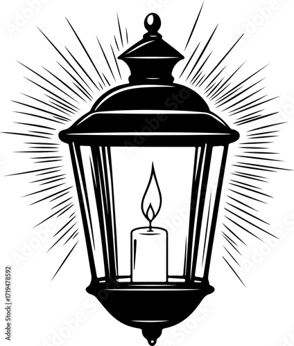 candle Tire silhouette vector illustration