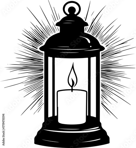 candle Tire silhouette vector illustration