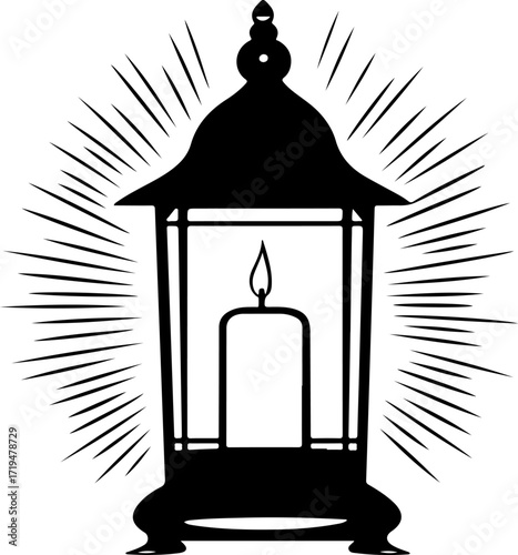 candle Tire silhouette vector illustration
