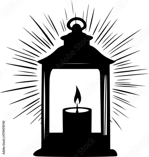 candle Tire silhouette vector illustration