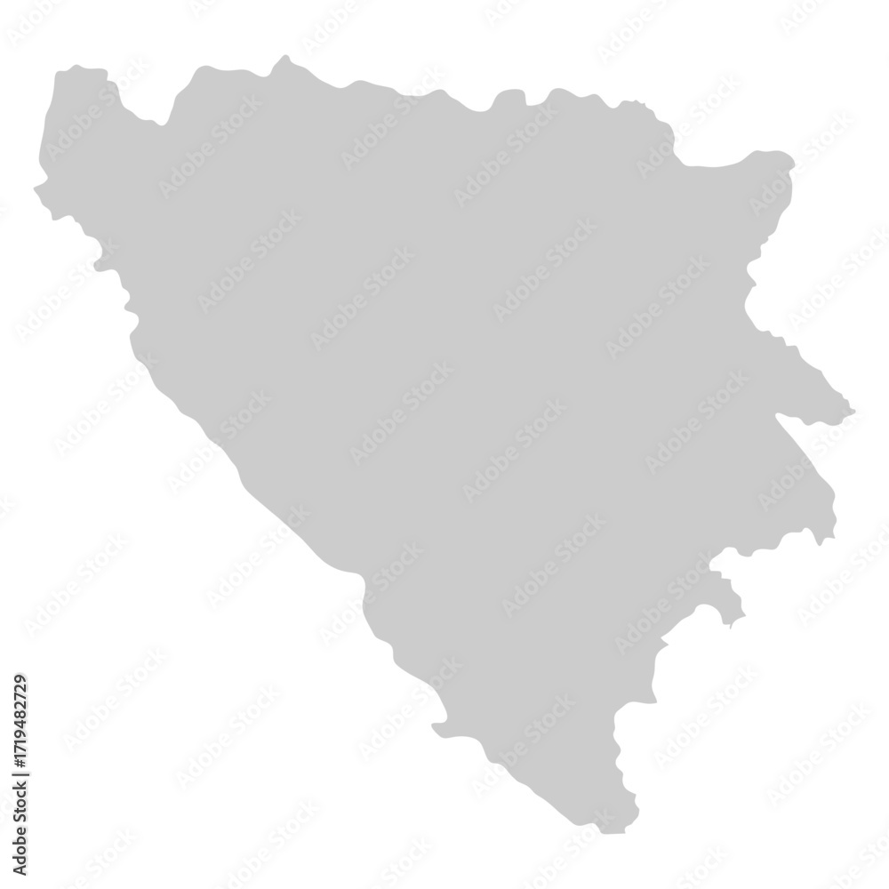 Obraz premium map of bosnia and herzegovina shadow