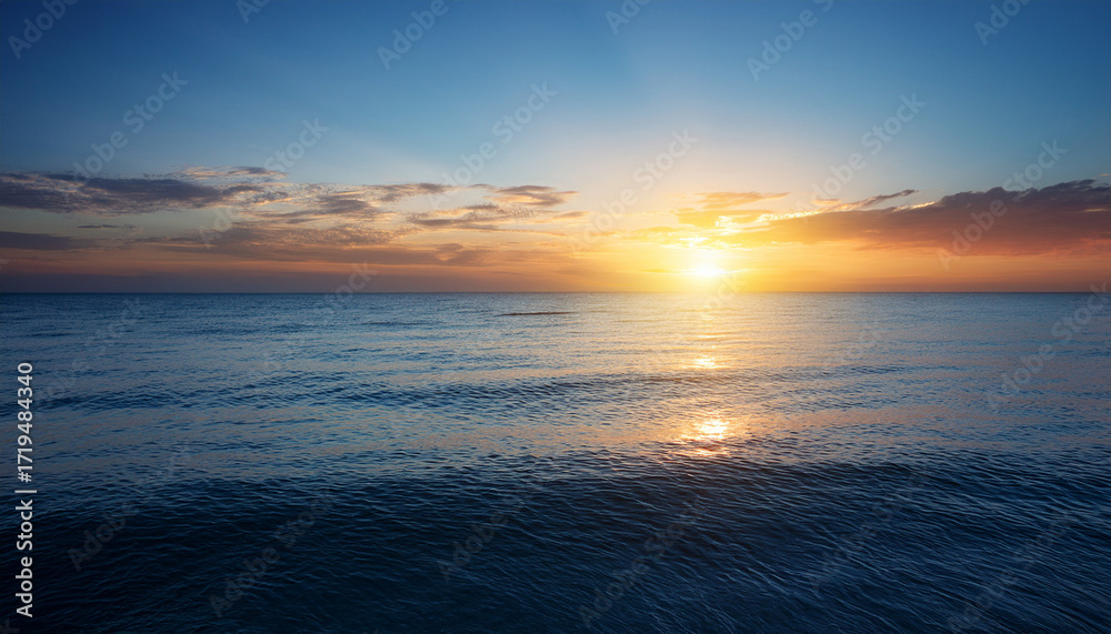 Obraz premium Sunset Over Calm Ocean