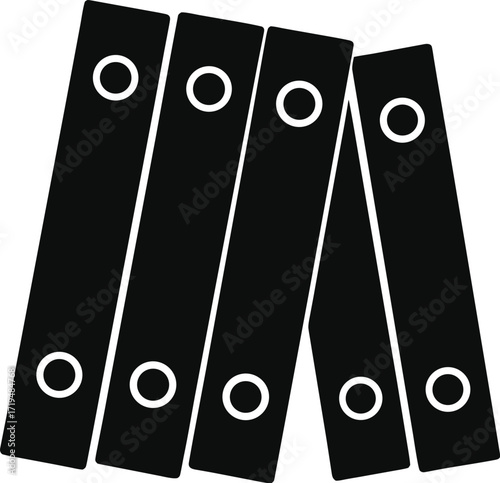 Stack of Black Ring Binders