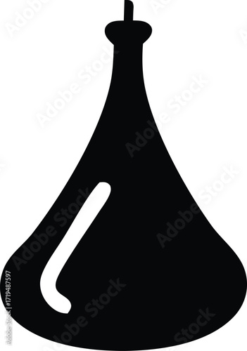 Iconic silhouette of a vintage hookah shisha pipe elegant design for smoking culture and ambiance