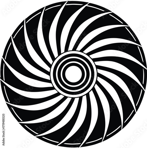 Old electric fan with metal blades isolated on a white background, a retro cooling appliance for blowing air