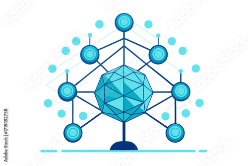 Modern digital workspace showing artificial intelligence technology with holographic data analytics and virtual dashboards. A professional working on a laptop surrounded by futuristic AI visualization