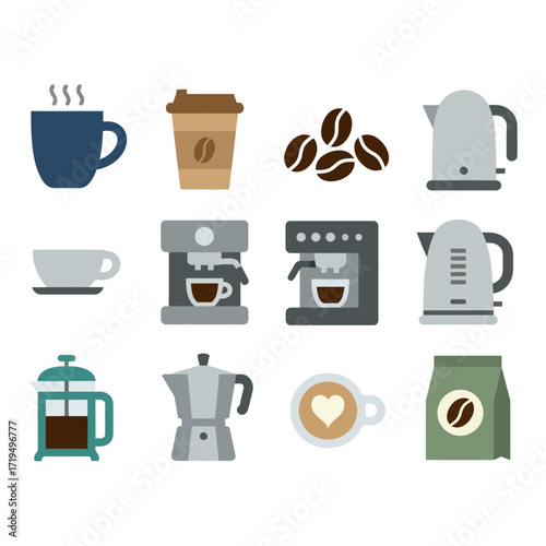 Coffee Brewing Tools and Cups Collection