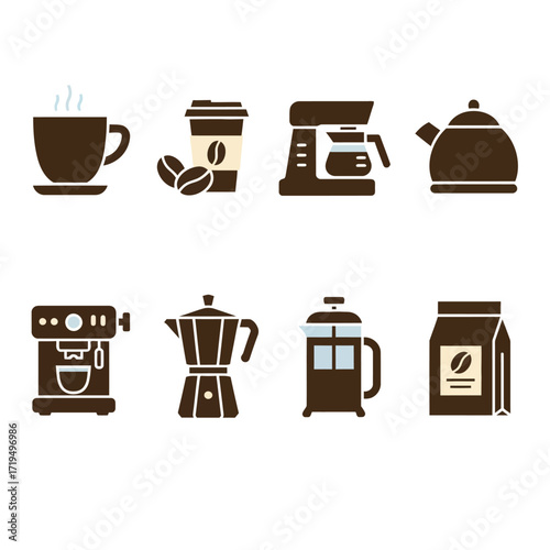 Coffee Brewing Tools and Cups Collection