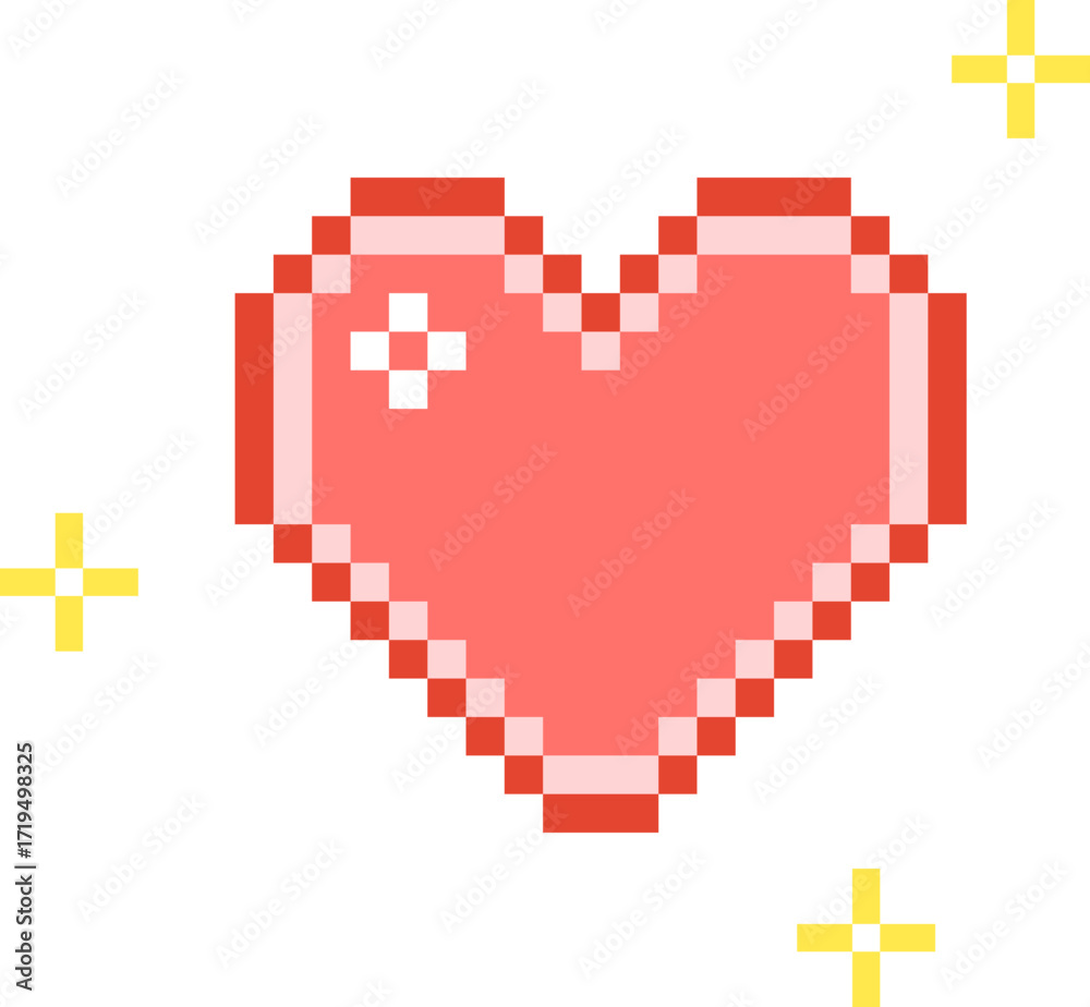 Fototapeta premium Pixel Heart