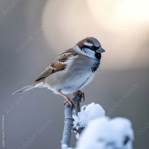 Wallpaper Mural sparrow on a branch Torontodigital.ca