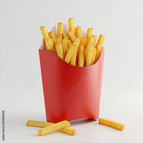 french fries in a box