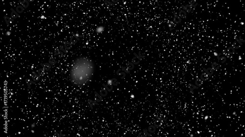 snowfall overlay, black background - winter, slowly falling snow effect - green screen
