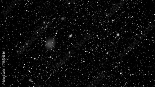 snowfall overlay, black background - winter, slowly falling snow effect - green screen
