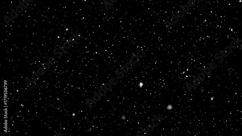snowfall overlay, black background - winter, slowly falling snow effect - green screen